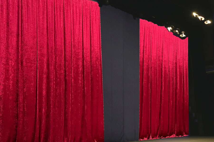 Lipstick Crushed Velvet Side Drapes